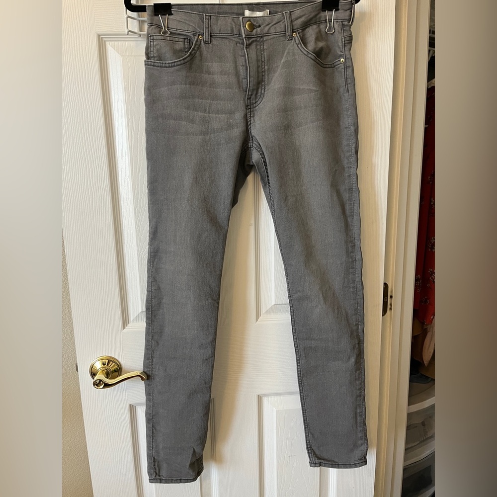 HM gray skinny jeans size 10